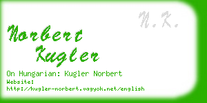 norbert kugler business card